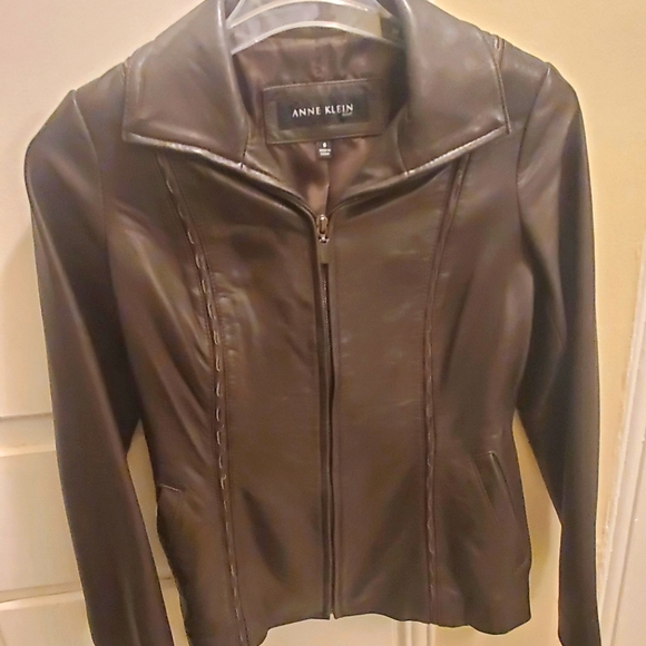 Anne Klein Leather Jacket - Women's Small - Picture 2 of 4